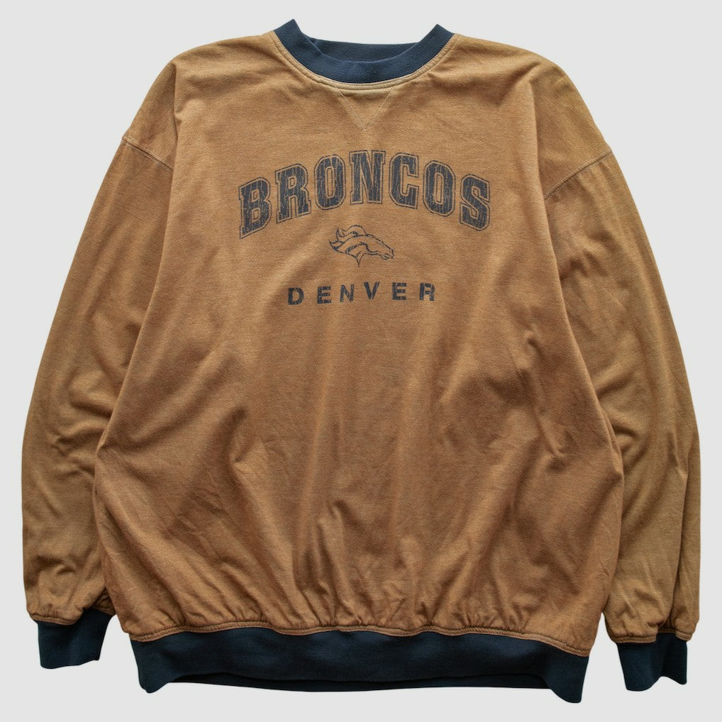 Denver Broncos 2000s Pullover Sweatshirt - Tan Vintage cheap