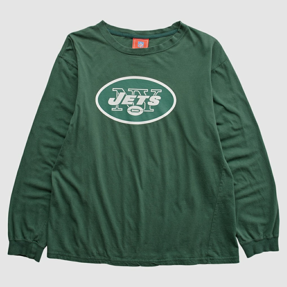 New York Jets NFL 2000s Long Sleeve T-shirt - Green Vintage sale