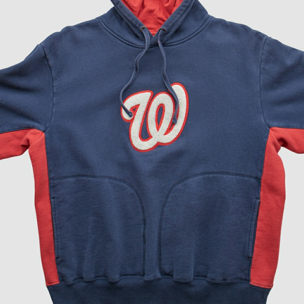 Washington Nationals Majestic 2000s Hooded Pullover Sweatshirt Navy Vintage
