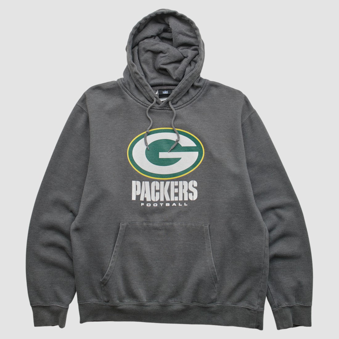 Green Bay Packers NFL 2010s Hooded Pullover Sweatshirt - Charcoal Vintage sale