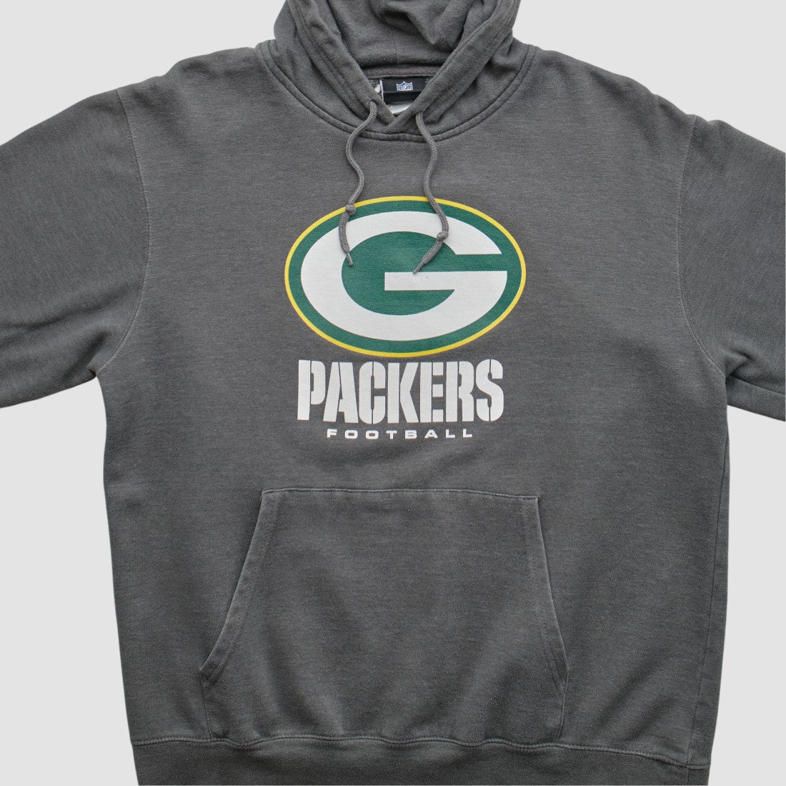 Green Bay Packers NFL 2010s Hooded Pullover Sweatshirt - Charcoal Vintage sale