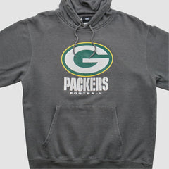 Green Bay Packers NFL 2010s Hooded Pullover Sweatshirt - Charcoal Vintage sale