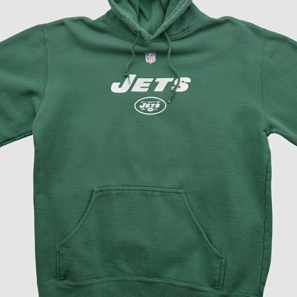 New York Jets Reebok 2000s Hooded Pullover Sweatshirt - Green Vintage on sale