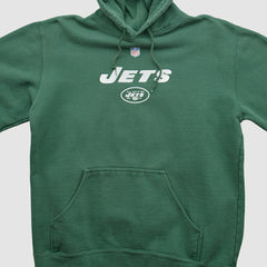 New York Jets Reebok 2000s Hooded Pullover Sweatshirt - Green Vintage on sale