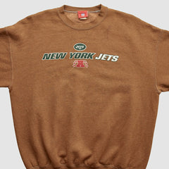 New York Jets NFL 2000s Pullover Sweatshirt - Brown Vintage discount