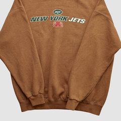New York Jets NFL 2000s Pullover Sweatshirt - Brown Vintage discount