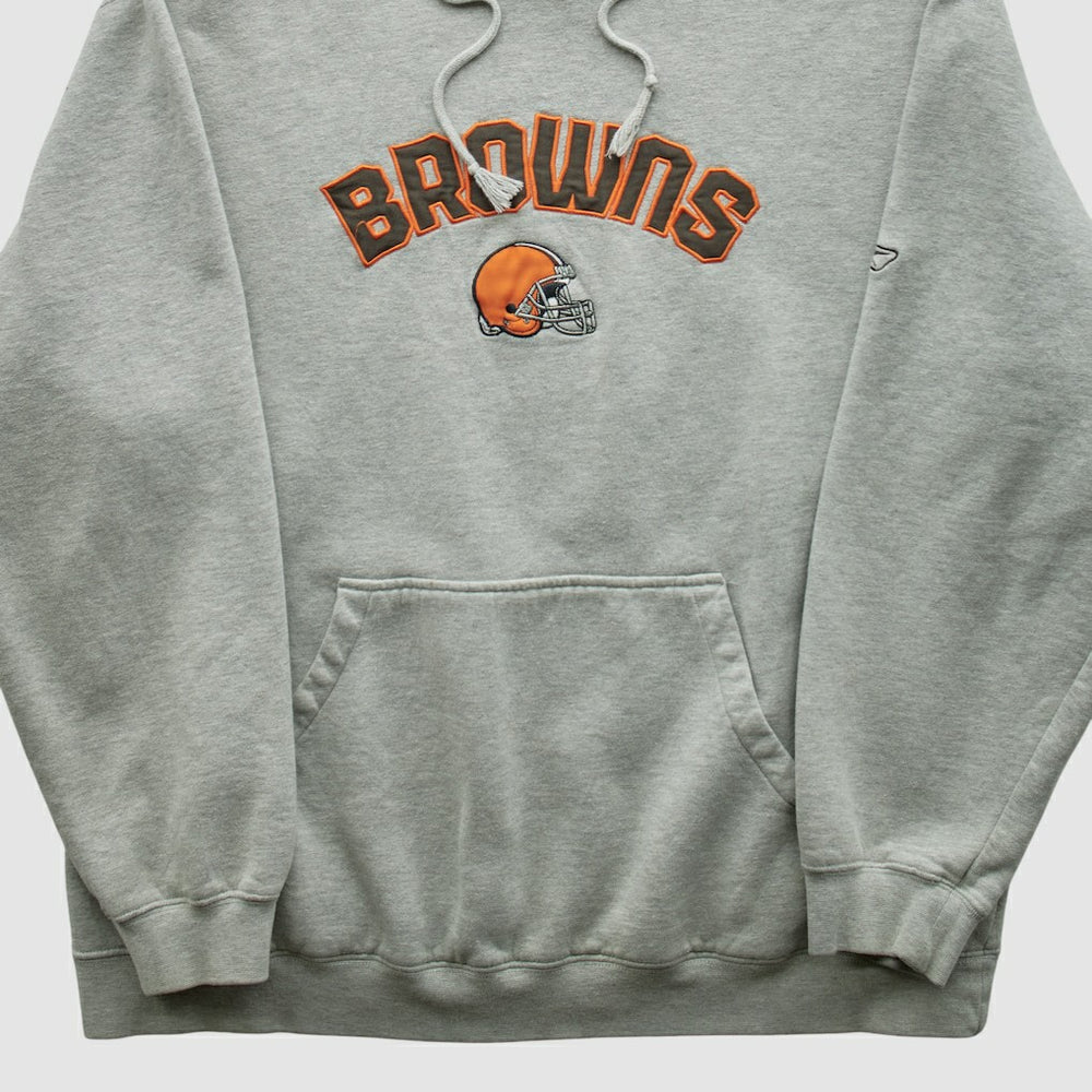 Cleveland Browns NFL 2000s Hooded Pullover Sweatshirt - Heather Gray Vintage sale