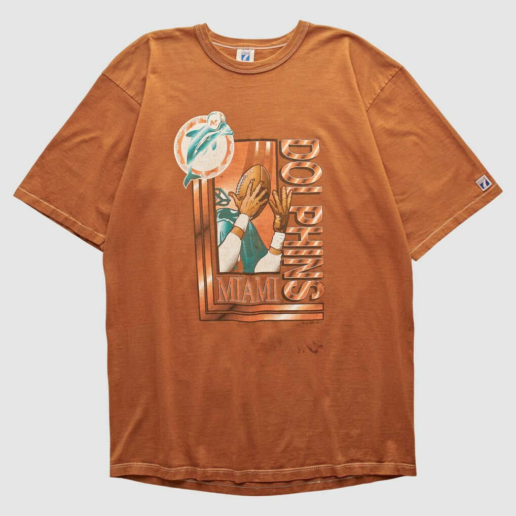 Miami Dolphins Logo 7 90s T-shirt - Orange Vintage online