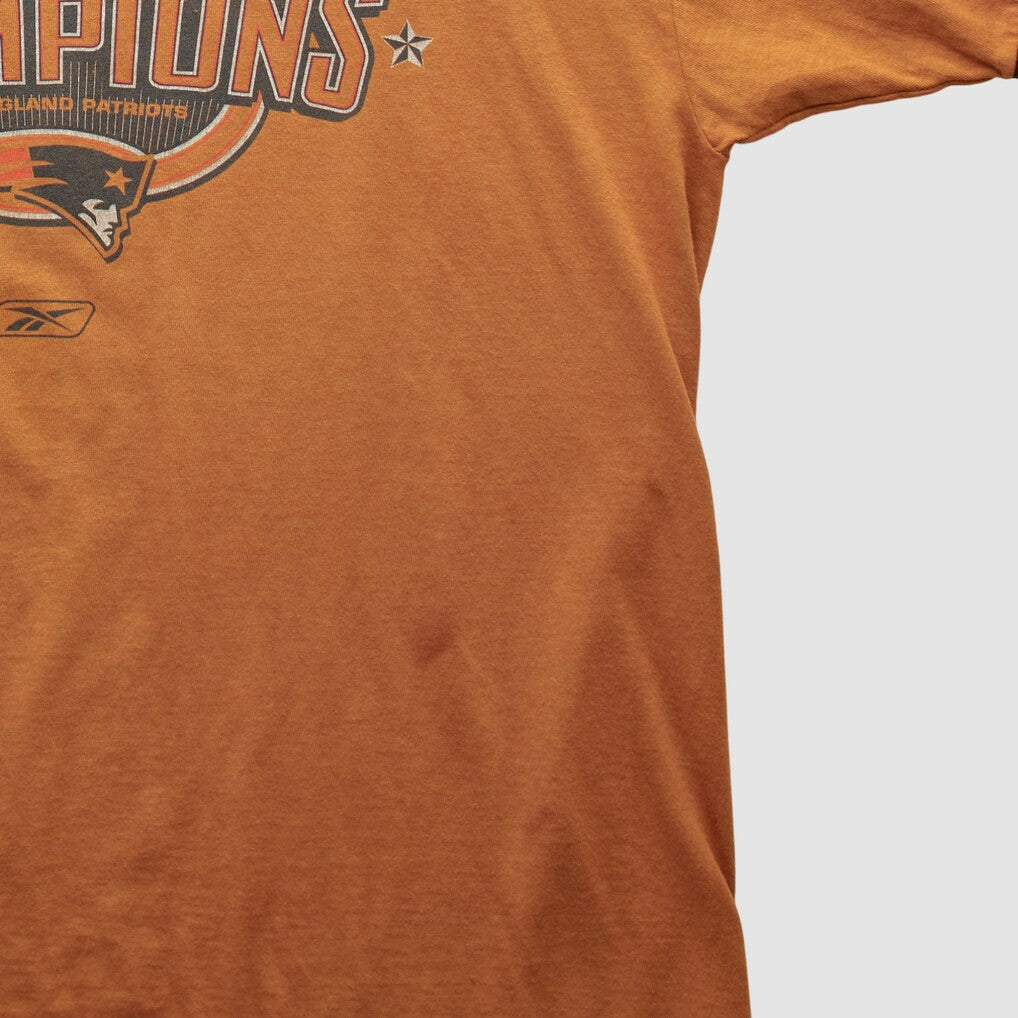 New England Patriots Reebok 2004 T-shirt - Orange Vintage on sale