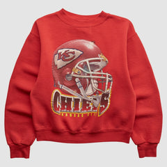 Kansas City Chiefs Lee Apparel 90s Pullover Sweatshirt - Red Vintage outlet