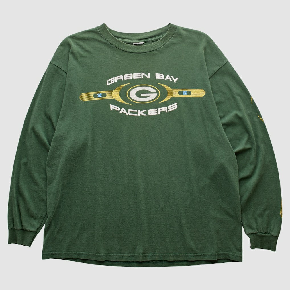 Green Bay Packers 2000s Long Sleeve T-shirt - Green Vintage discount