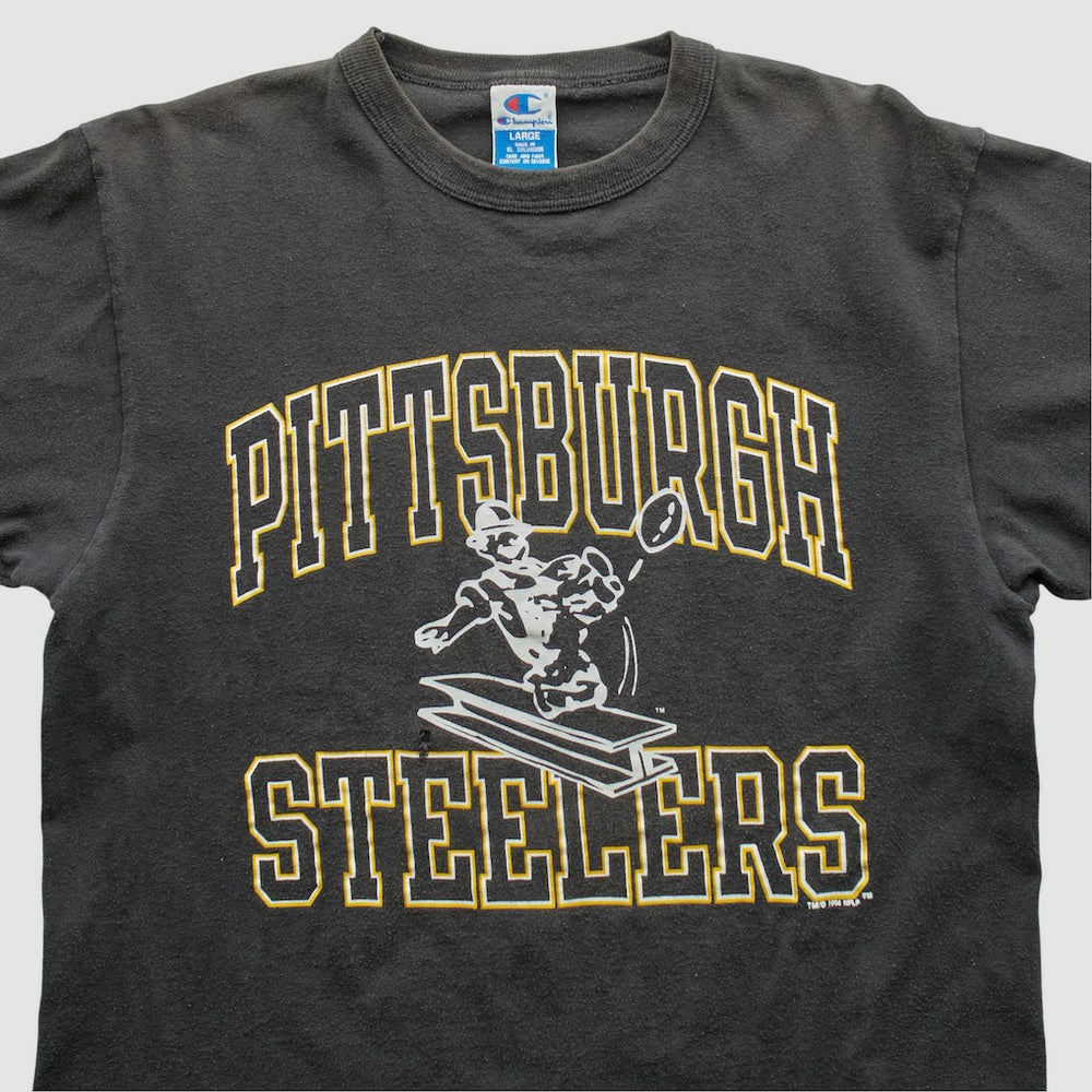 Pittsburgh Steelers Champion 1994 T-shirt - Black Vintage discount