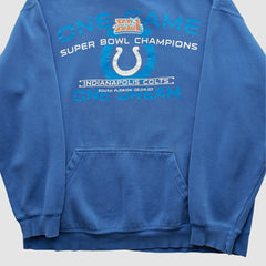 Indianapolis Colts Alstyle 2007 Hooded Pullover Sweatshirt - Blue Vintage on sale