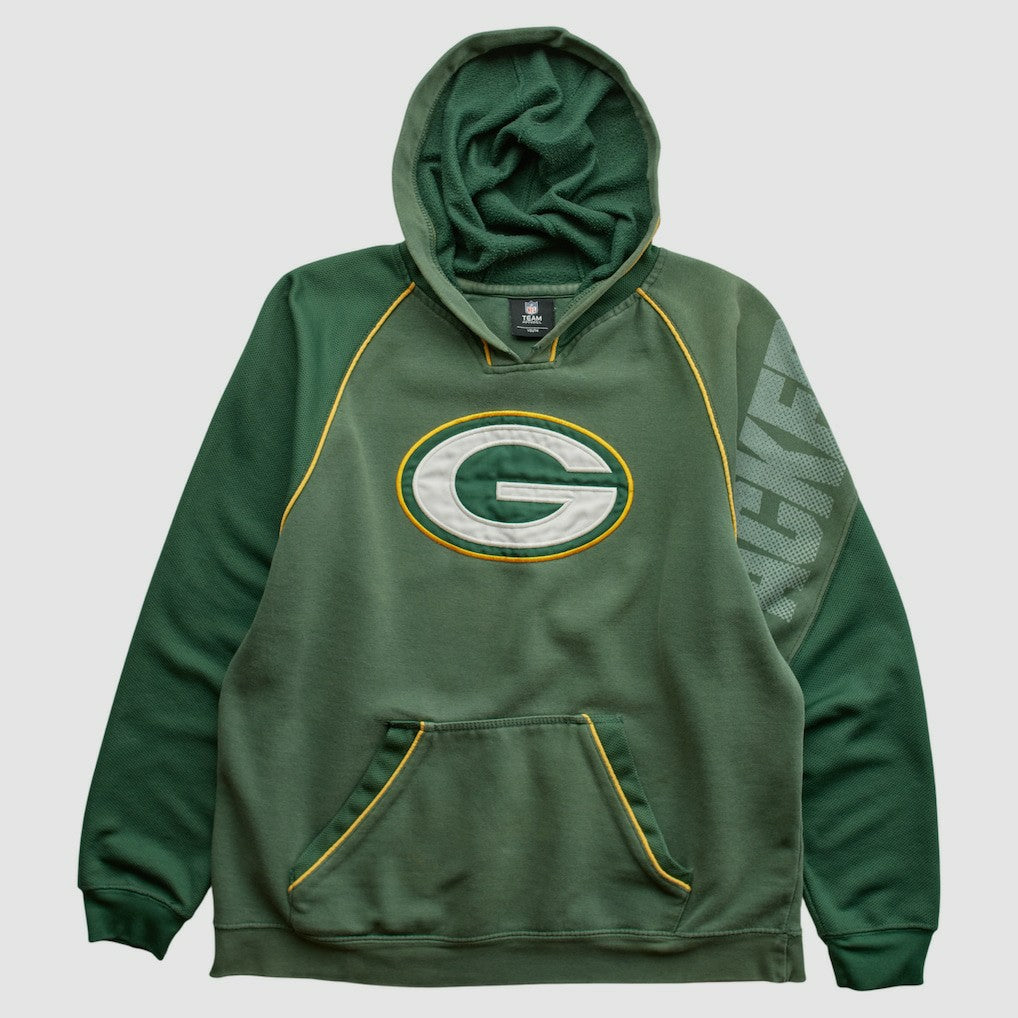 Green Bay Packers NFL 2010s Hooded Pullover Sweatshirt - Green Vintage on sale