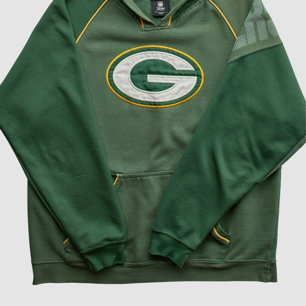 Green Bay Packers NFL 2010s Hooded Pullover Sweatshirt - Green Vintage on sale