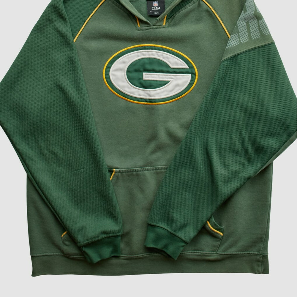 Green Bay Packers NFL 2010s Hooded Pullover Sweatshirt - Green Vintage on sale