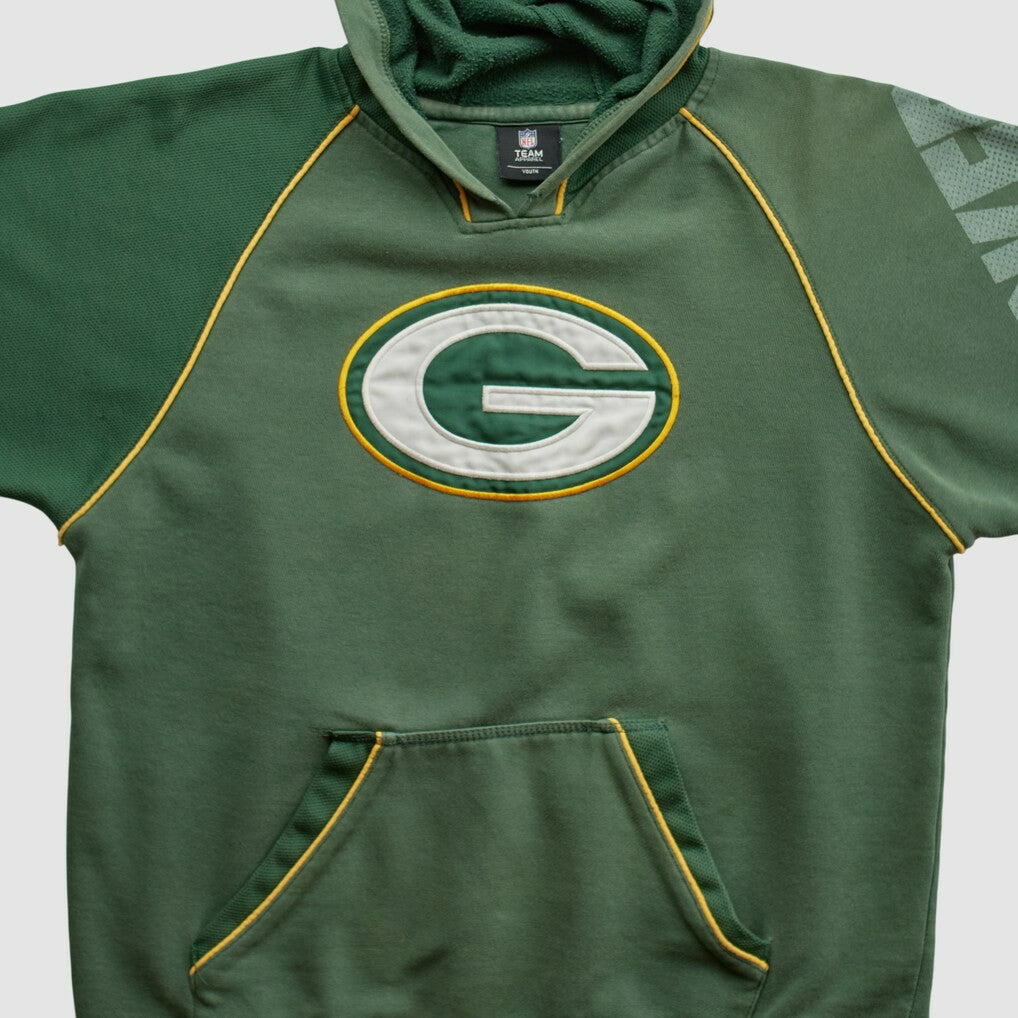 Green Bay Packers NFL 2010s Hooded Pullover Sweatshirt - Green Vintage on sale
