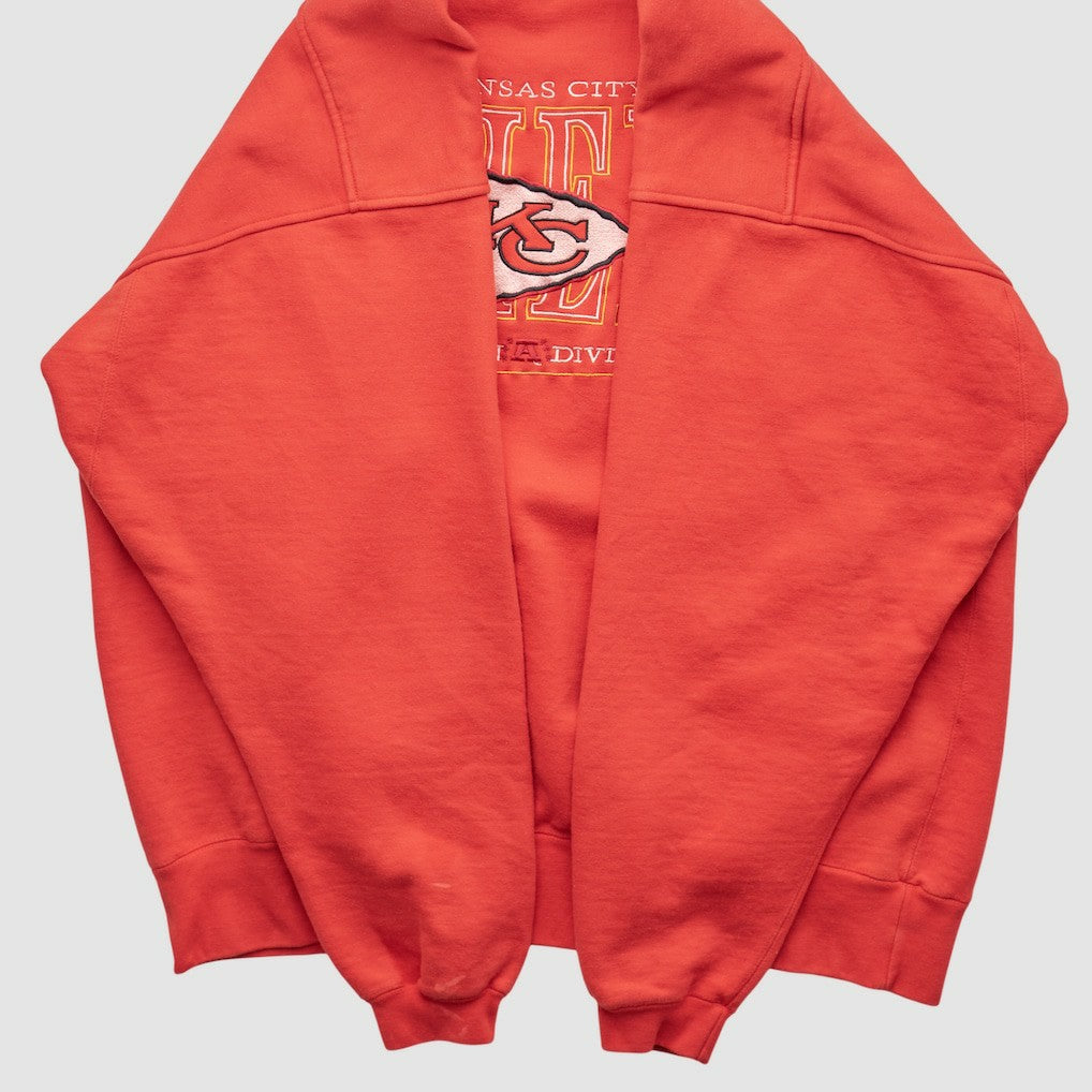 Kansas City Chiefs Galt Sand 90s Pullover Sweatshirt - Red Vintage for sale