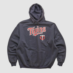 Minnesota Twins MLB 2000s Hooded Pullover Sweatshirt Navy Vintage