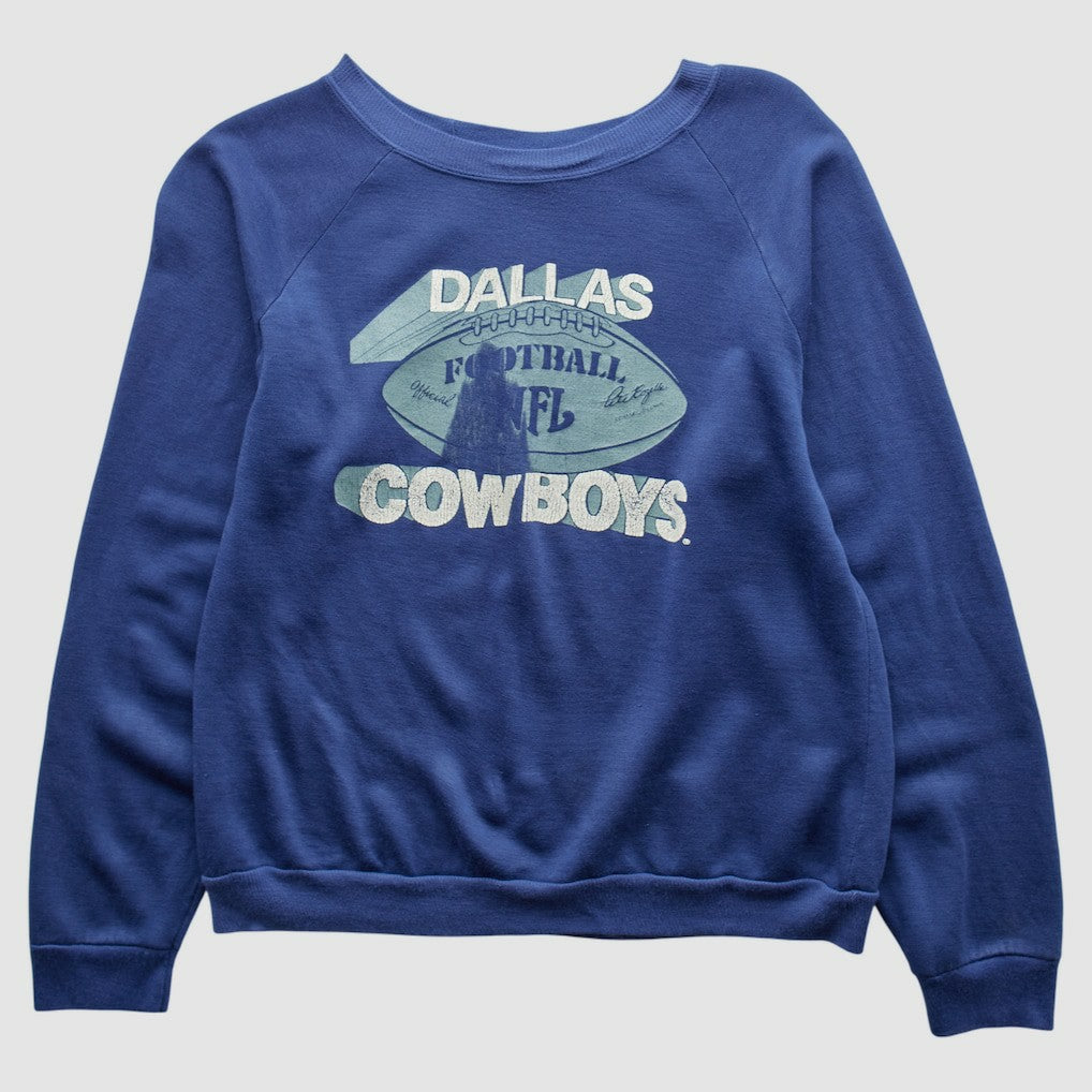 Dallas Cowboys 80s Pullover Sweatshirt - Blue Vintage discount