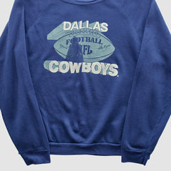 Dallas Cowboys 80s Pullover Sweatshirt - Blue Vintage discount