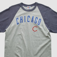 Chicago Cubs Majestic 2000s T-shirt Heather Gray Vintage