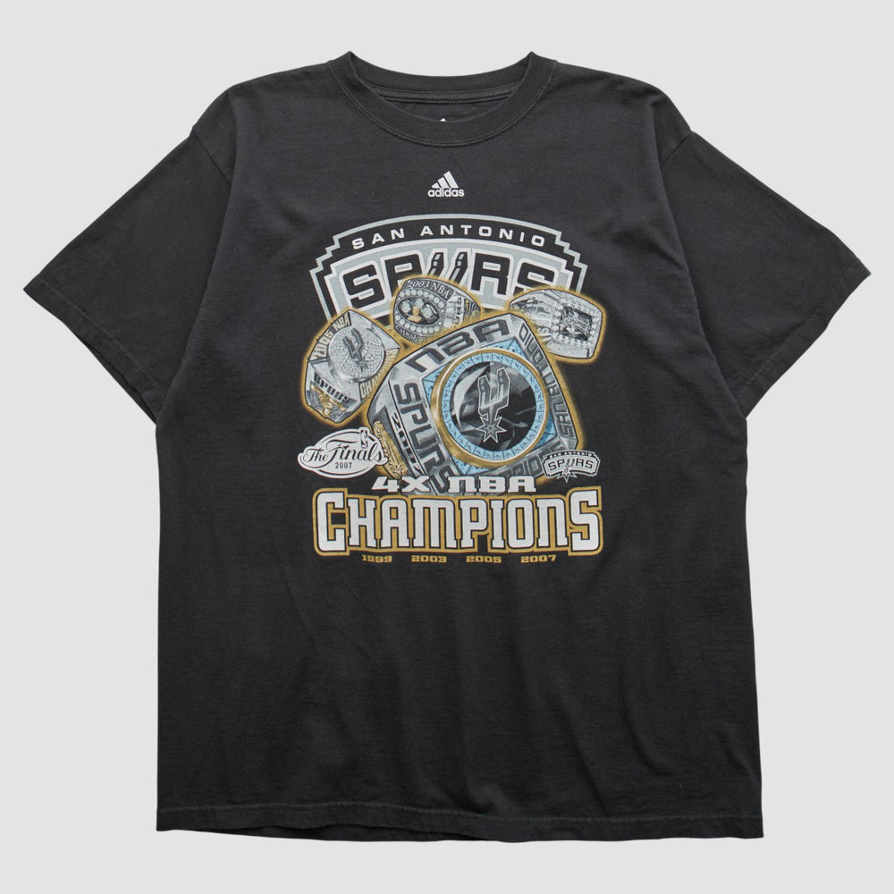 San Antonio Spurs 2007 T-shirt - Black Vintage on sale
