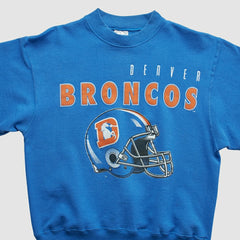 Denver Broncos Hanes 90s Pullover Sweatshirt - Blue Vintage on sale