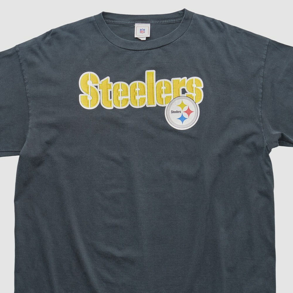 Pittsburgh Steelers NFL 2000s Long Sleeve T-shirt - Charcoal Vintage for sale