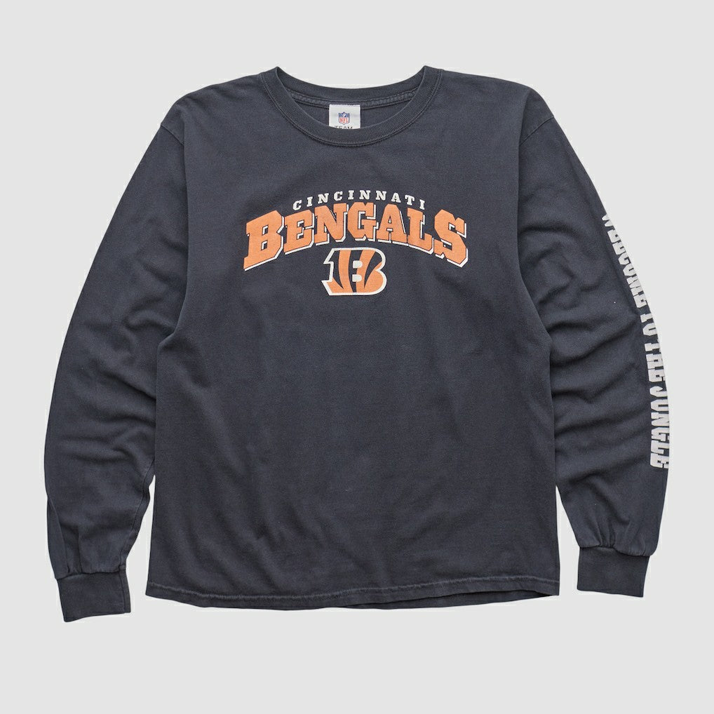 Cincinnati Bengals NFL 2010s Long Sleeve T-shirt - Charcoal Vintage sale