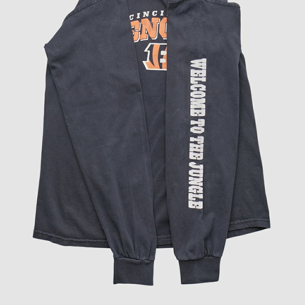 Cincinnati Bengals NFL 2010s Long Sleeve T-shirt - Charcoal Vintage sale