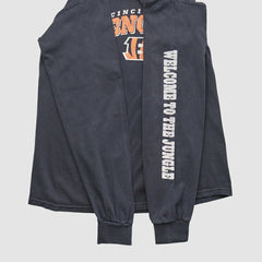 Cincinnati Bengals NFL 2010s Long Sleeve T-shirt - Charcoal Vintage sale