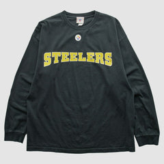 Pittsburgh Steelers NFL 2000s Long Sleeve T-shirt - Black Vintage on sale