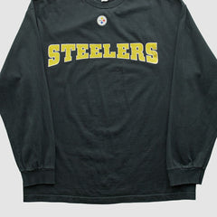 Pittsburgh Steelers NFL 2000s Long Sleeve T-shirt - Black Vintage on sale