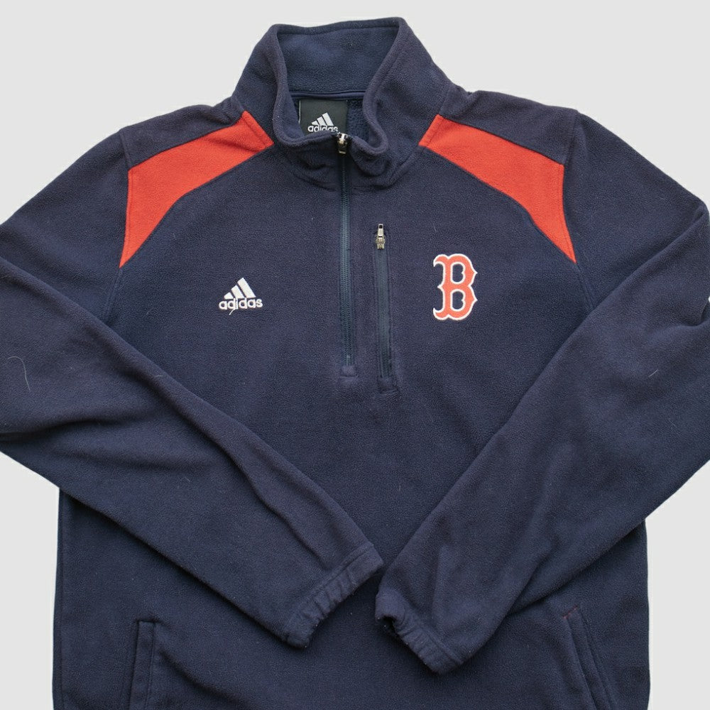 Boston Red Sox Adidas 2010s 1/4 Zip Sweatshirt Navy Vintage