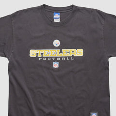 Pittsburgh Steelers Reebok 2000s T-shirt - Black Vintage for sale