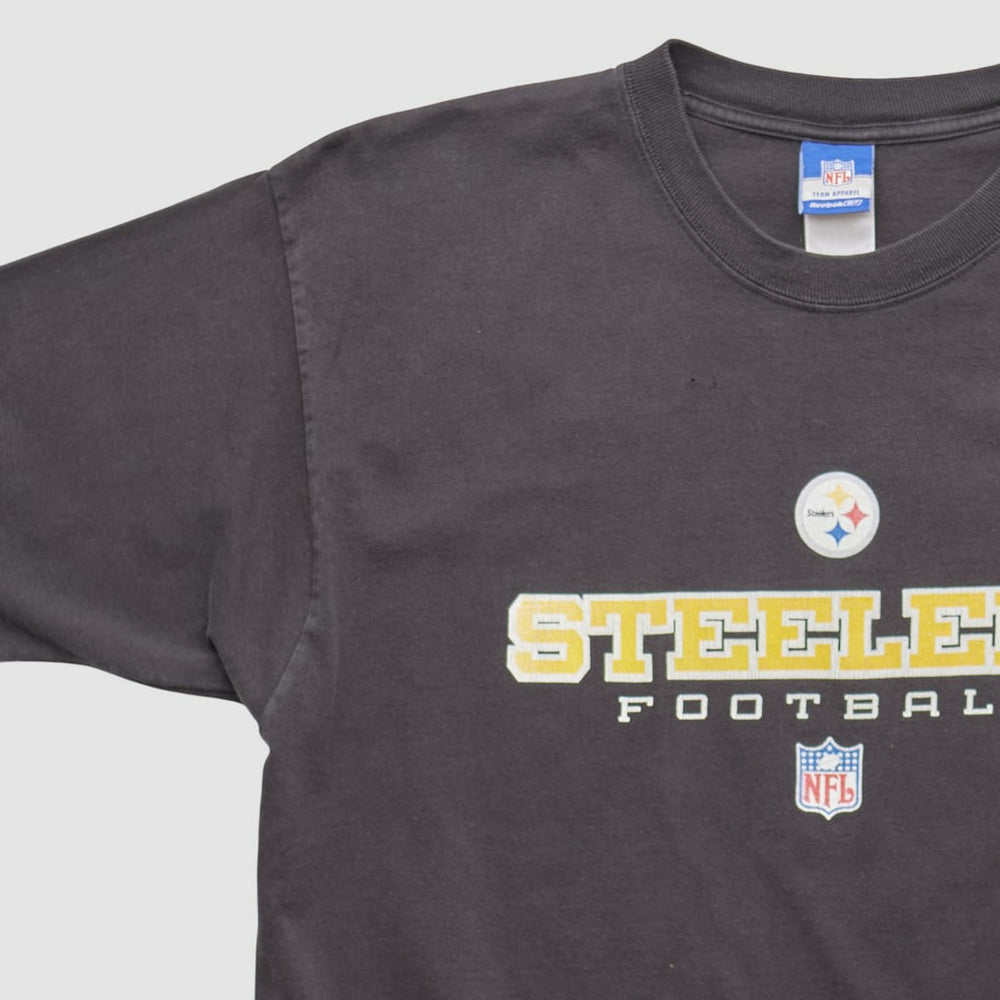 Pittsburgh Steelers Reebok 2000s T-shirt - Black Vintage for sale