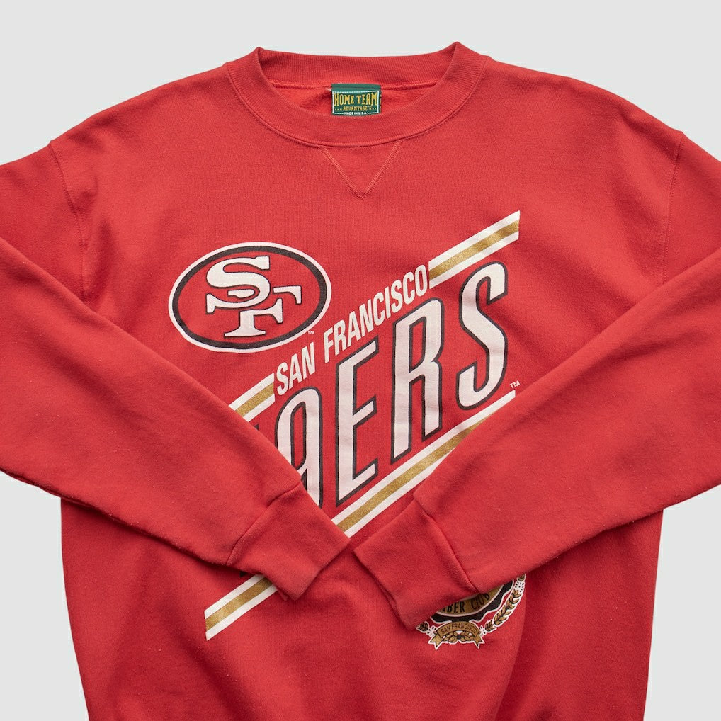 San Francisco 49ers Home Team Advantage 90s Pullover Sweatshirt - Red Vintage discount
