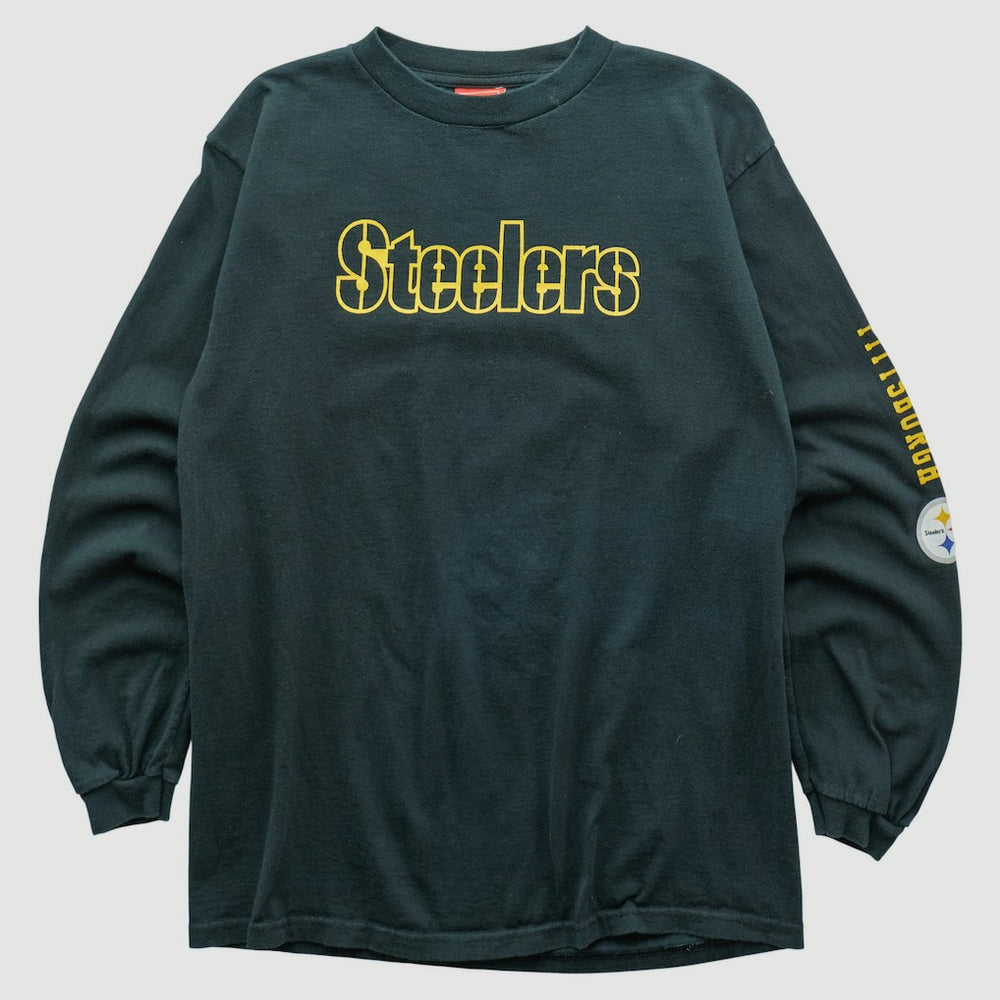Pittsburgh Steelers NFL 2000s Long Sleeve T-shirt - Black Vintage on sale