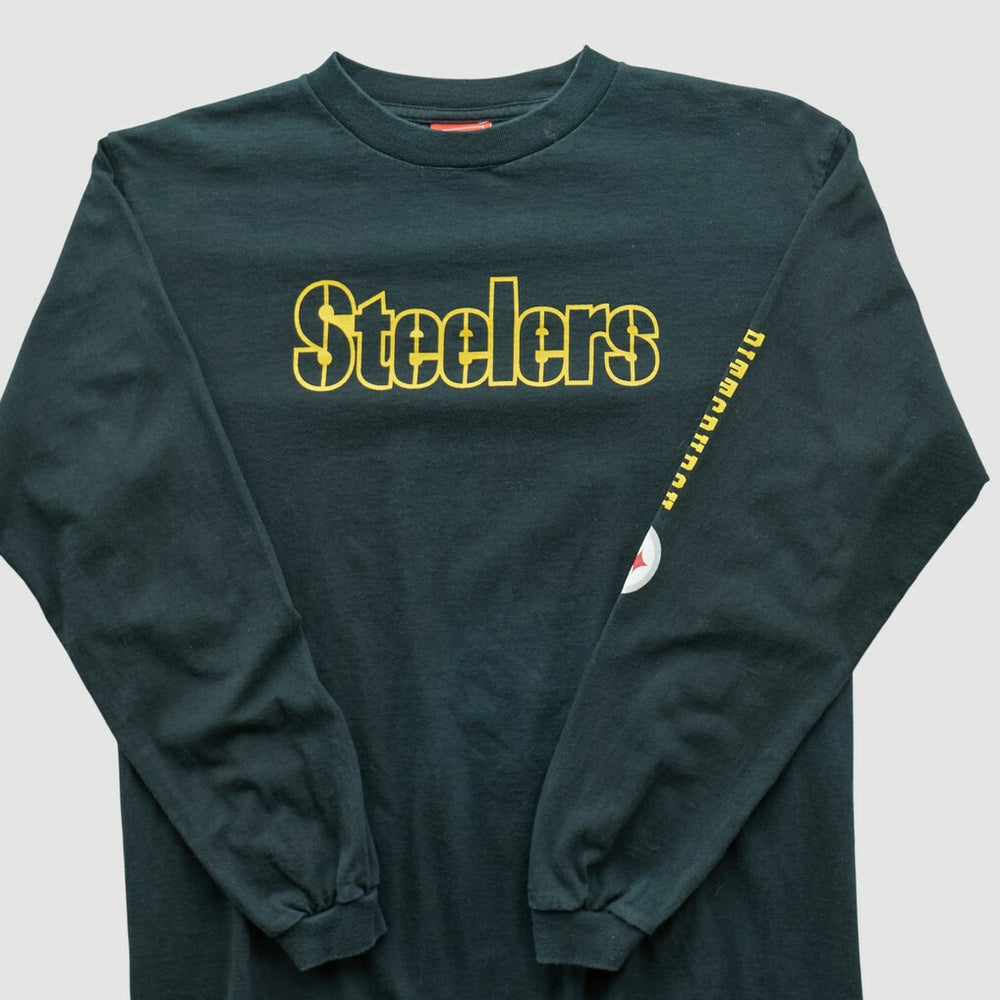 Pittsburgh Steelers NFL 2000s Long Sleeve T-shirt - Black Vintage on sale