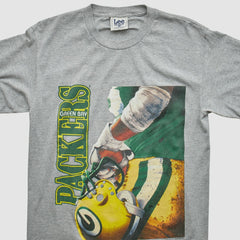 Green Bay Packers Lee Apparel 90s T-shirt - Heather Gray Vintage for sale