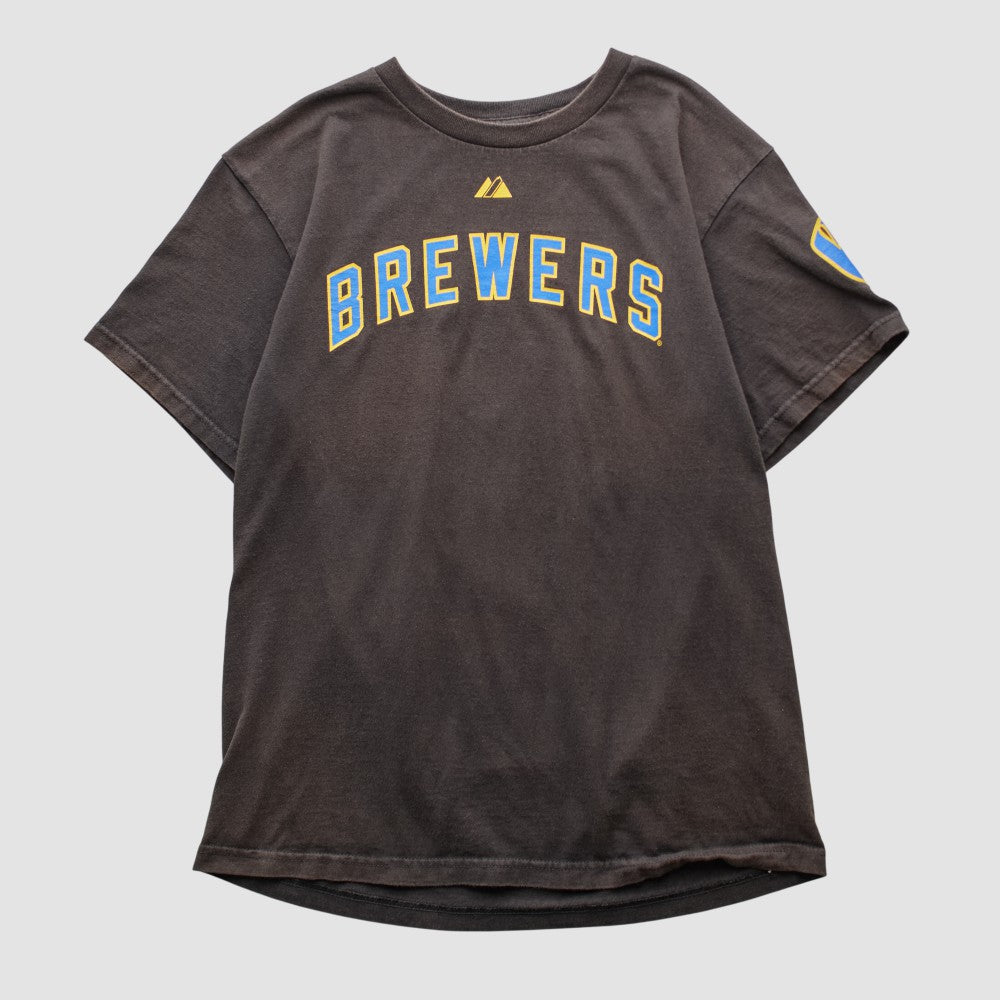 Milwaukee Brewers Majestic 2000s T-shirt Black Vintage