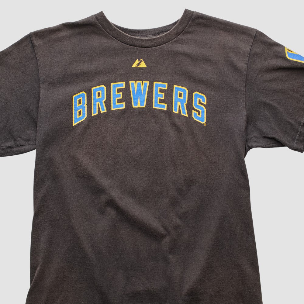 Milwaukee Brewers Majestic 2000s T-shirt Black Vintage