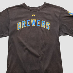 Milwaukee Brewers Majestic 2000s T-shirt Black Vintage