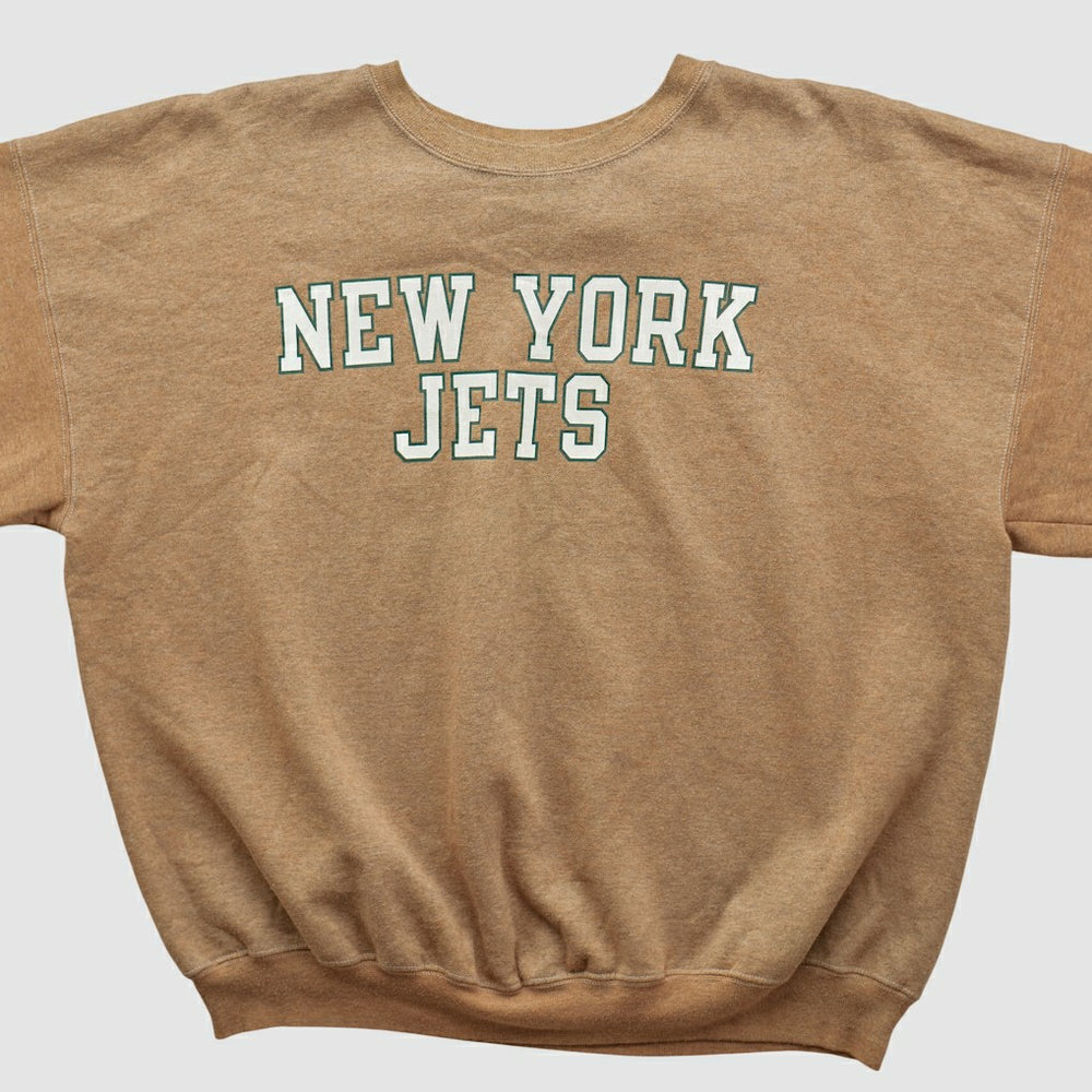 New York Jets Champion 2000s Pullover Sweatshirt - Tan Vintage cheap
