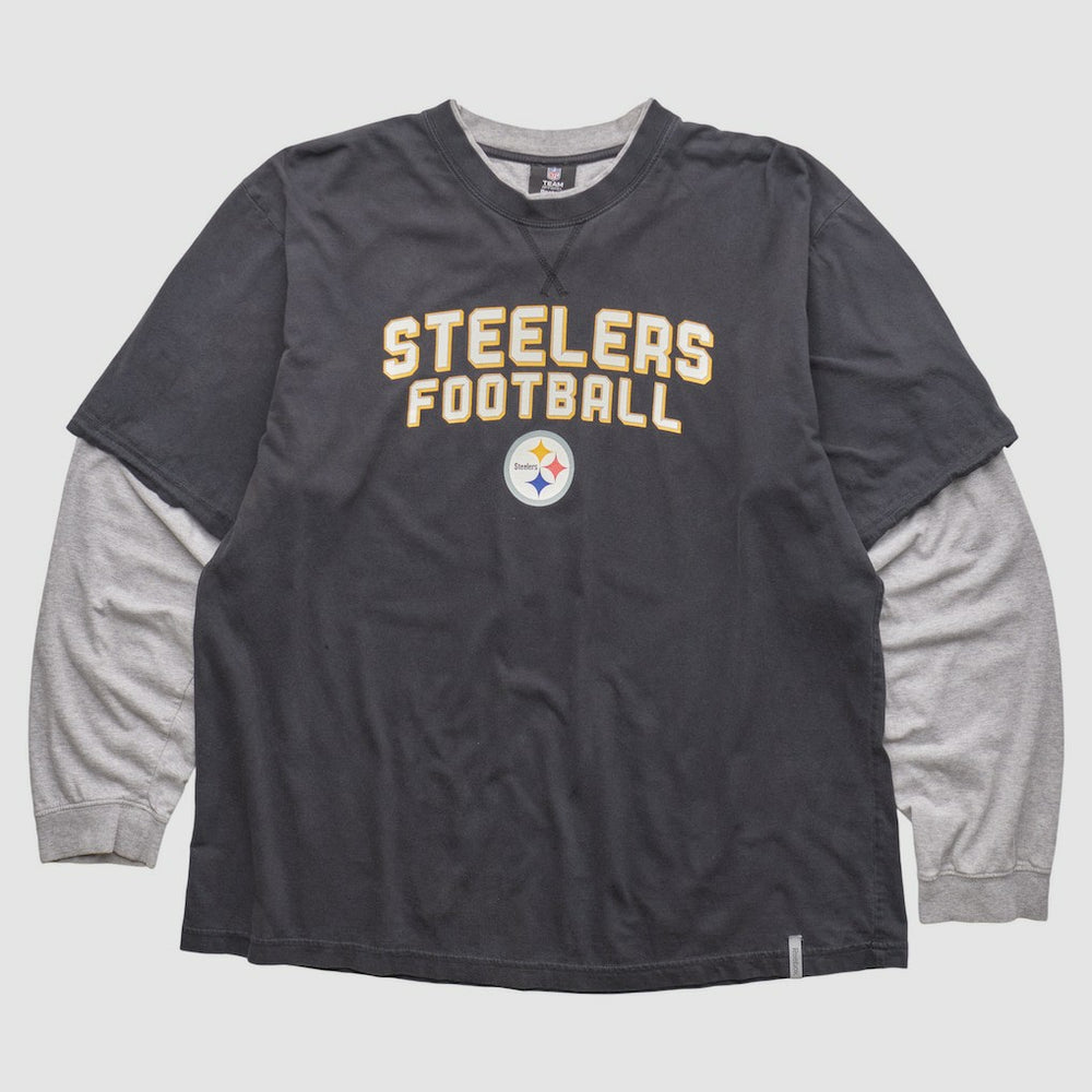 Pittsburgh Steelers Reebok 2010s Long Sleeve T-shirt - Black Vintage online