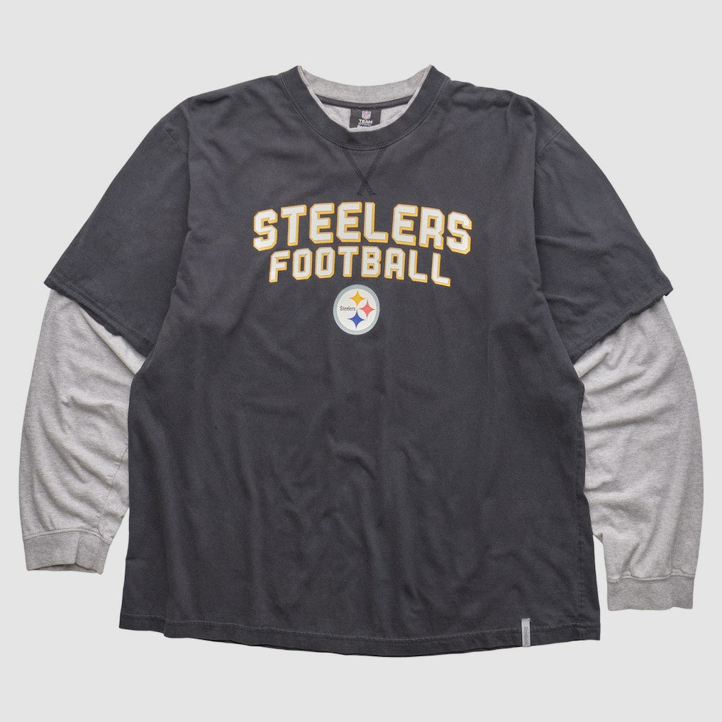 Pittsburgh Steelers Reebok 2010s Long Sleeve T-shirt - Black Vintage online