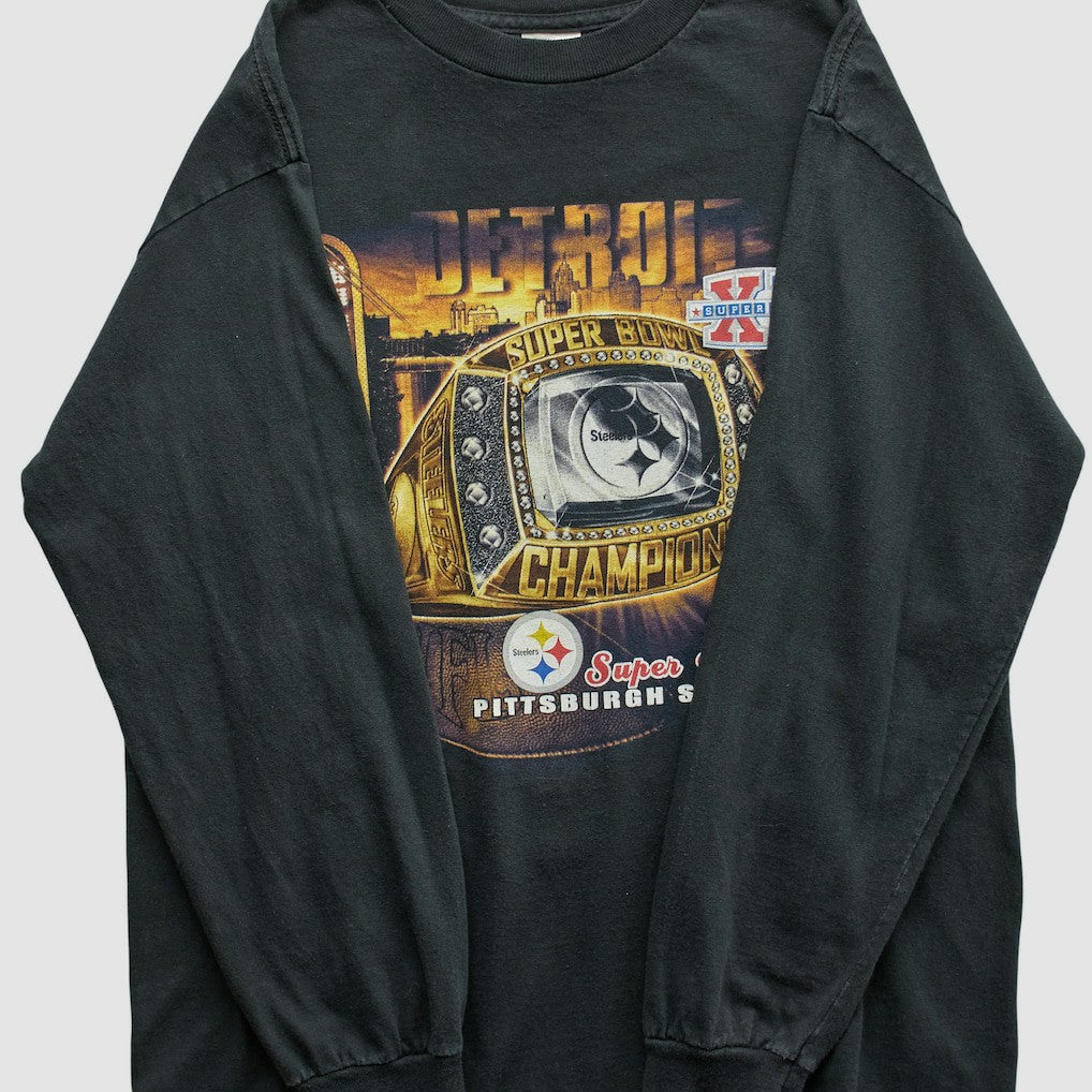 Pittsburgh Steelers Alstyle 2006 Long Sleeve T-shirt - Black Vintage outlet