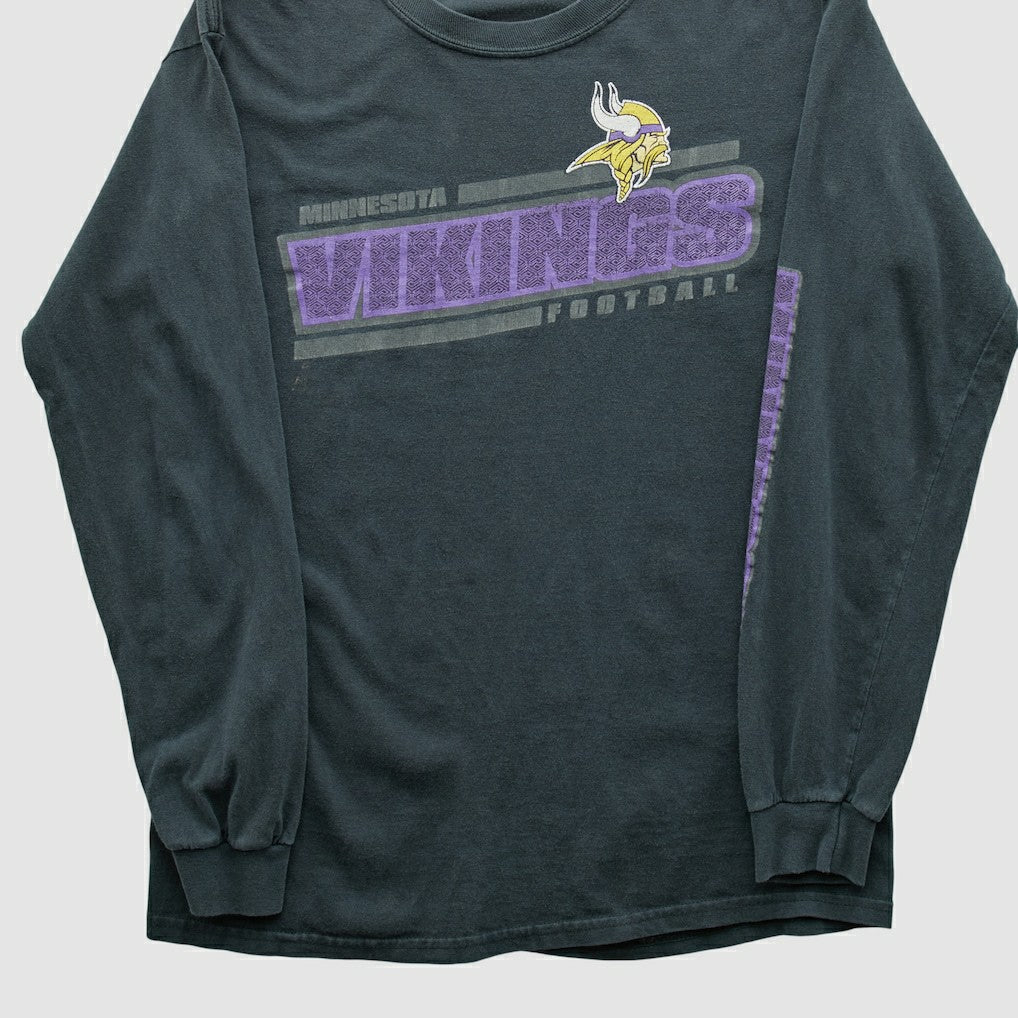 Minnesota Vikings NFL 2010s Long Sleeve T-shirt - Charcoal Vintage sale