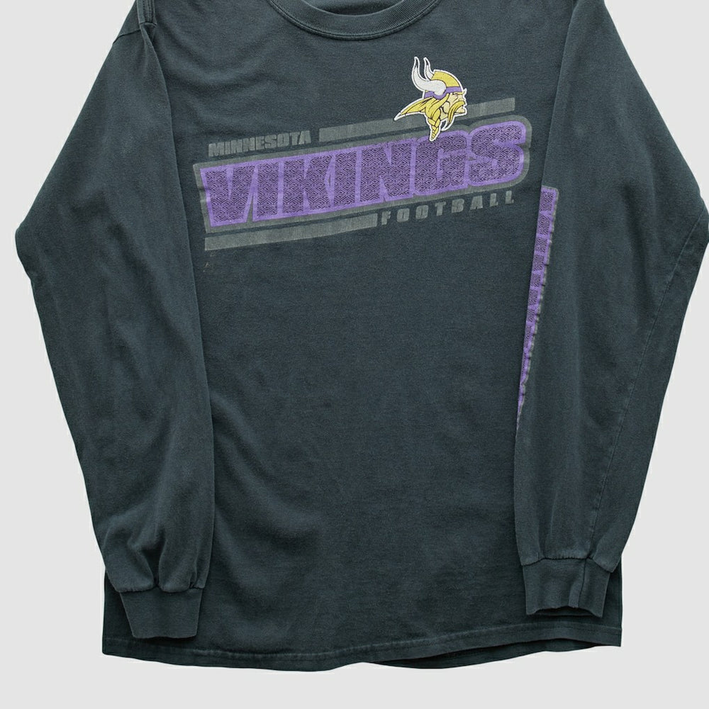 Minnesota Vikings NFL 2010s Long Sleeve T-shirt - Charcoal Vintage sale